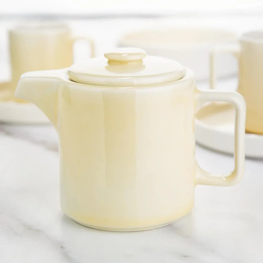 CU421 Olympia Fondant Tea Pot Lemon - 450ml 15.2fl oz (Box 2) - JD Catering Equipment Solutions Ltd