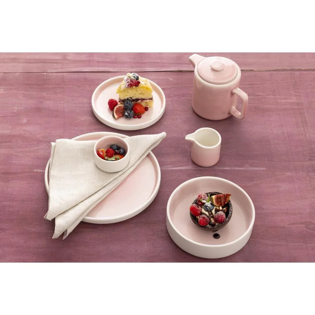 CU457 Olympia Fondant Tea Pot Pink - 450ml 15.2fl oz (Box 2) - JD Catering Equipment Solutions Ltd