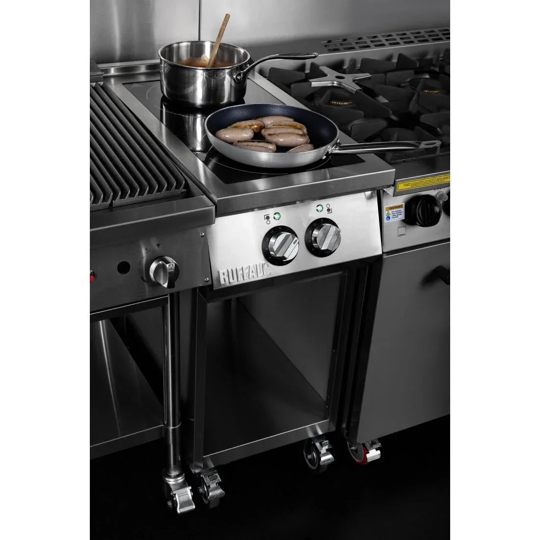 CU487 Buffalo Freestanding 2 Zone Induction Hob - JD Catering Equipment Solutions Ltd