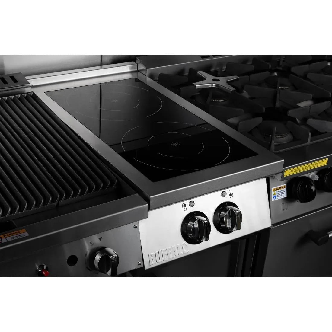 CU487 Buffalo Freestanding 2 Zone Induction Hob - JD Catering Equipment Solutions Ltd