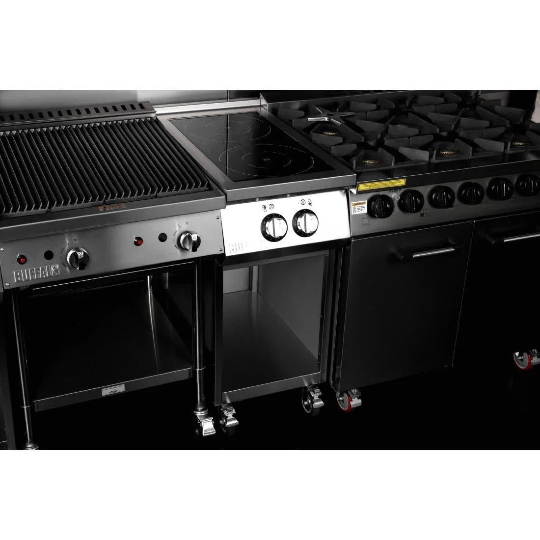CU487 Buffalo Freestanding 2 Zone Induction Hob - JD Catering Equipment Solutions Ltd