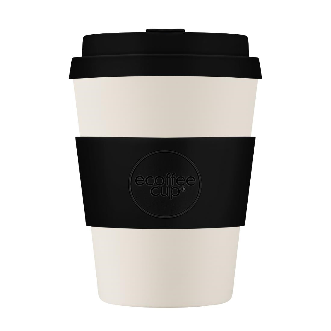 CU491 ecoffee cup Reusable Coffee Cup Black Nature Black/White 12oz JD Catering Equipment Solutions Ltd