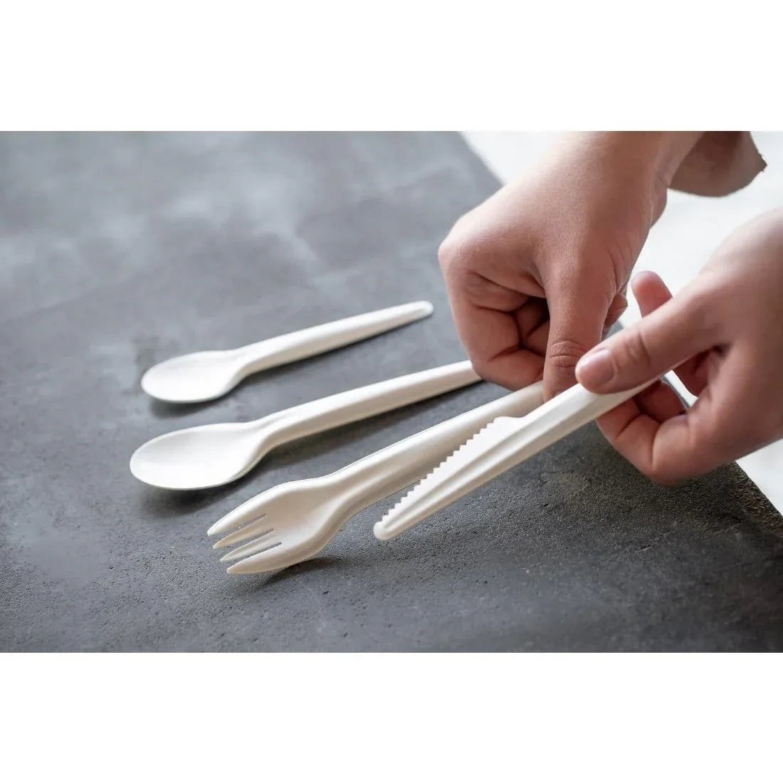 CU495 Sabert Recyclable Paper Cutlery Knife (Pack of 1000) - JD Catering Equipment Solutions Ltd