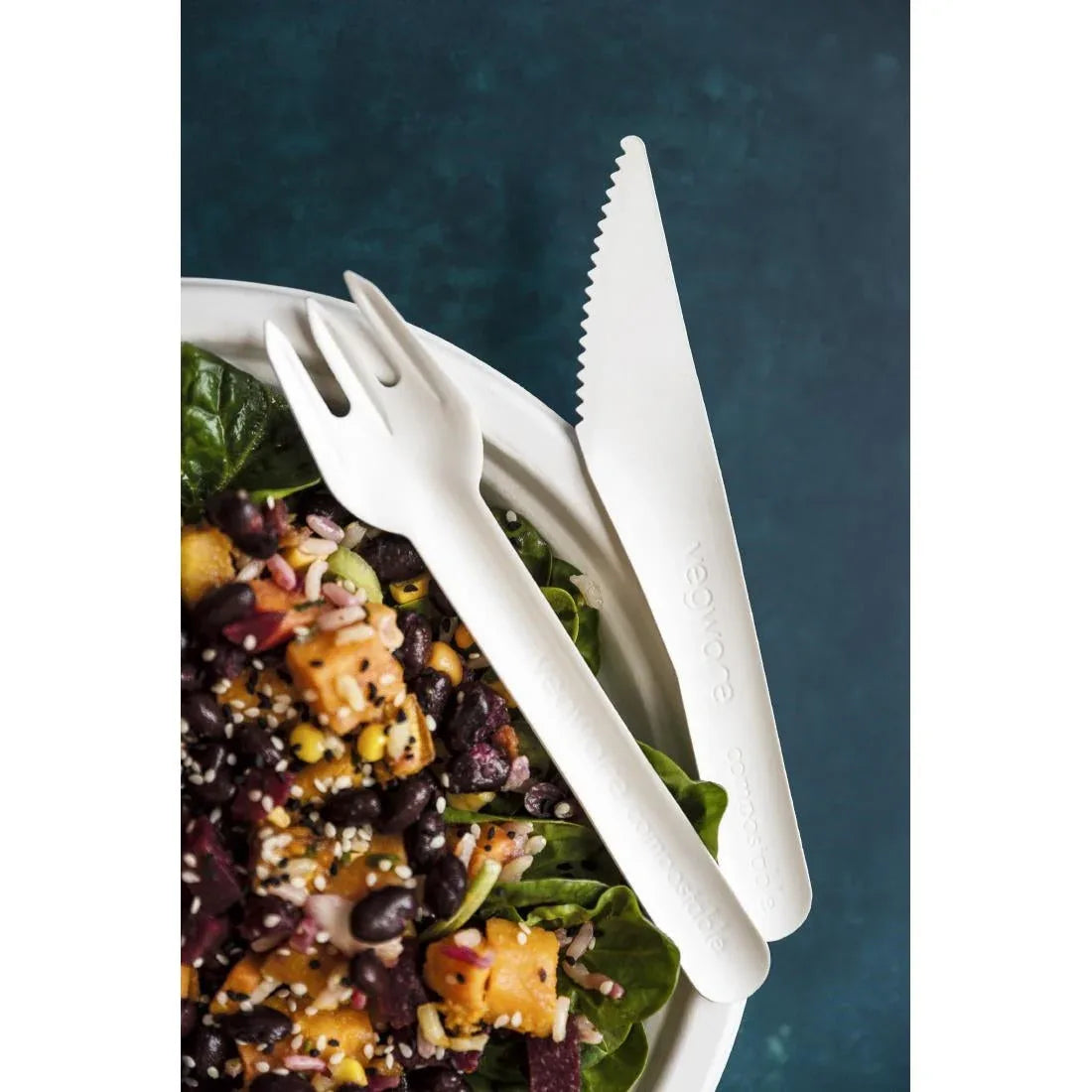 CU543 Vegware Compostable Paper Fork (Pack 1000) - JD Catering Equipment Solutions Ltd