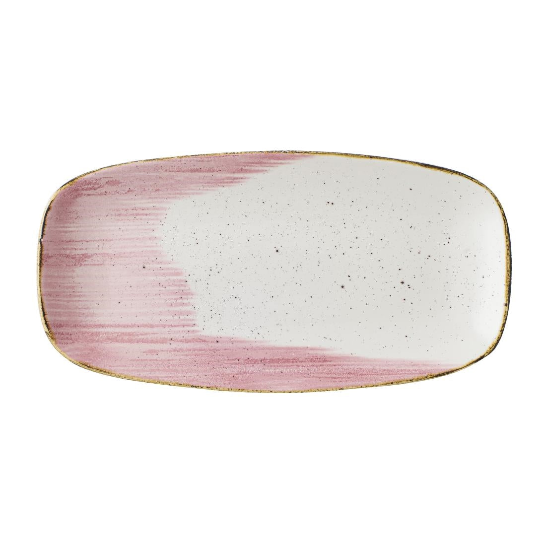 CU650 Churchill Stonecast Accents Petal Pink Chefs Oblong Plate 287 x 152mm (Pack of 12) JD Catering Equipment Solutions Ltd