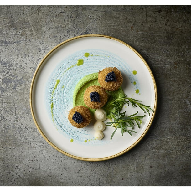 CU660 Churchill Homespun Accents Aquamarine Walled Plate 260mm (Pack of 6) JD Catering Equipment Solutions Ltd