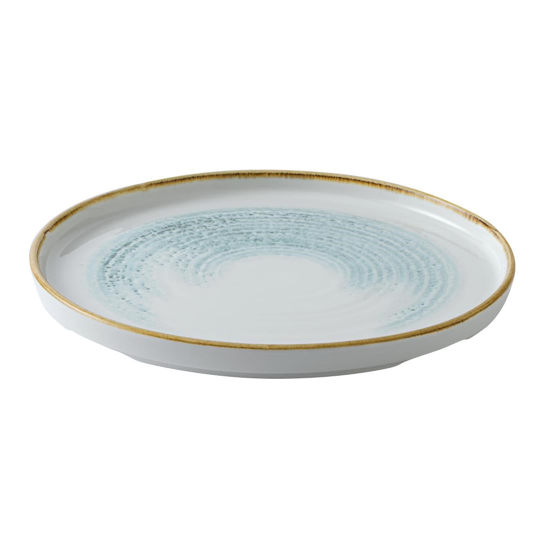 CU660 Churchill Homespun Accents Aquamarine Walled Plate 260mm (Pack of 6) JD Catering Equipment Solutions Ltd