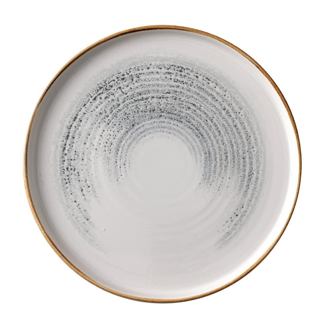 CU662 Churchill Homespun Accents Jasper Grey Walled Plate 260mm (Pack of 6) JD Catering Equipment Solutions Ltd