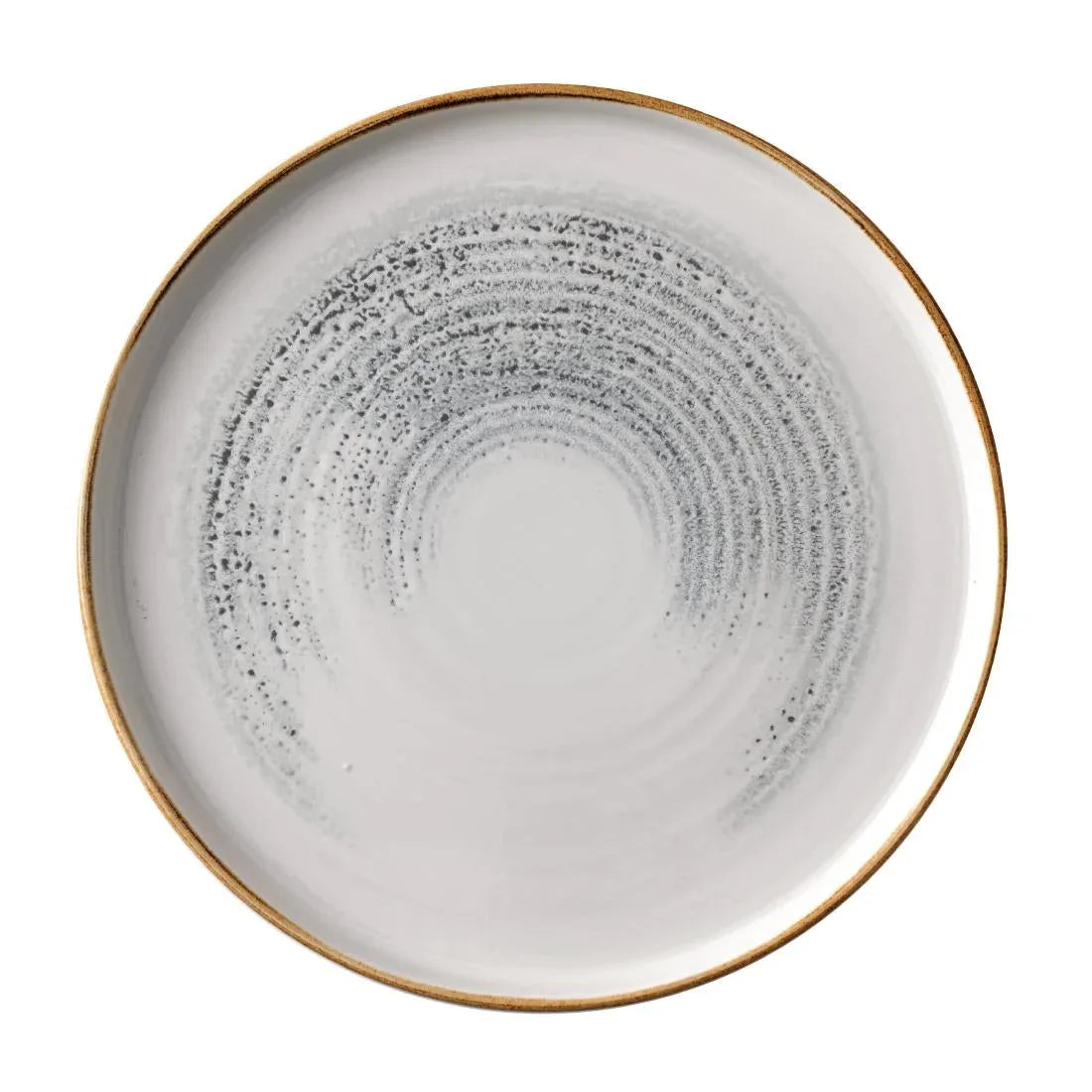CU662 Churchill Homespun Accents Jasper Grey Walled Plate 260mm (Pack of 6) - JD Catering Equipment Solutions Ltd
