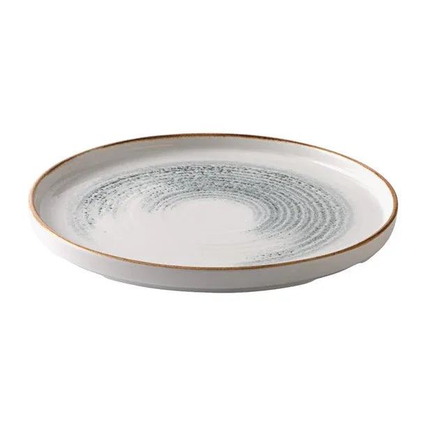 CU662 Churchill Homespun Accents Jasper Grey Walled Plate 260mm (Pack of 6) - JD Catering Equipment Solutions Ltd