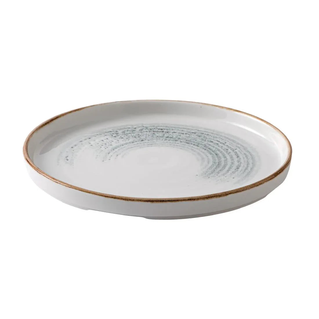 CU663 Churchill Homespun Accents Jasper Grey Walled Plate 220mm (Pack of 6) - JD Catering Equipment Solutions Ltd