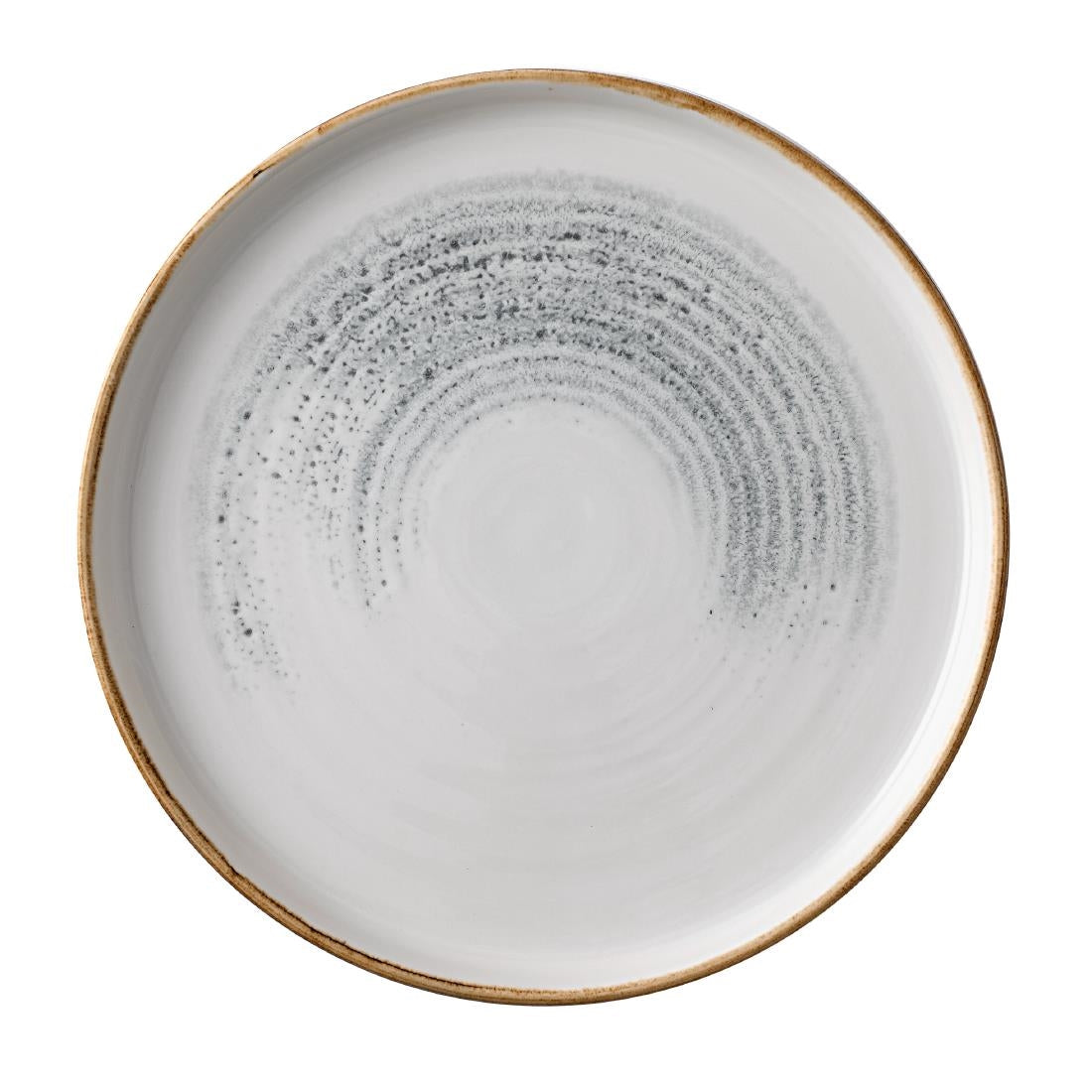 CU663 Churchill Homespun Accents Jasper Grey Walled Plate 220mm (Pack of 6) JD Catering Equipment Solutions Ltd