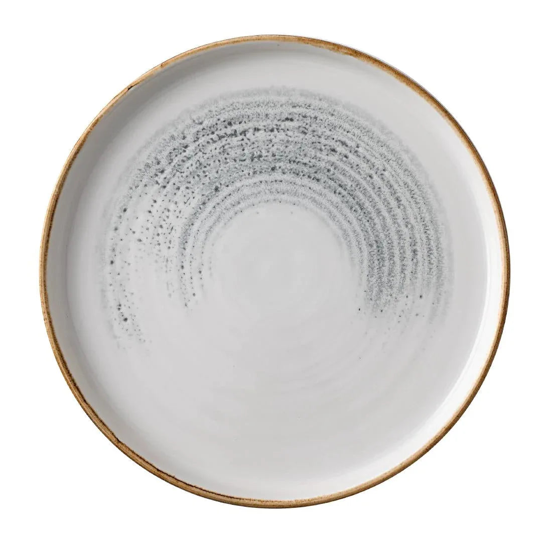 CU663 Churchill Homespun Accents Jasper Grey Walled Plate 220mm (Pack of 6) - JD Catering Equipment Solutions Ltd