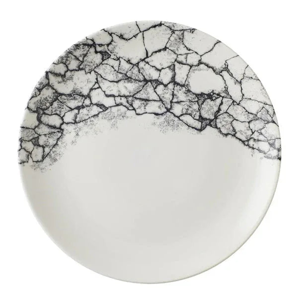 CU665 Churchill Kintsugi Accents Quartz Black Evolve Coupe Plate 260mm (Pack of 12) - JD Catering Equipment Solutions Ltd