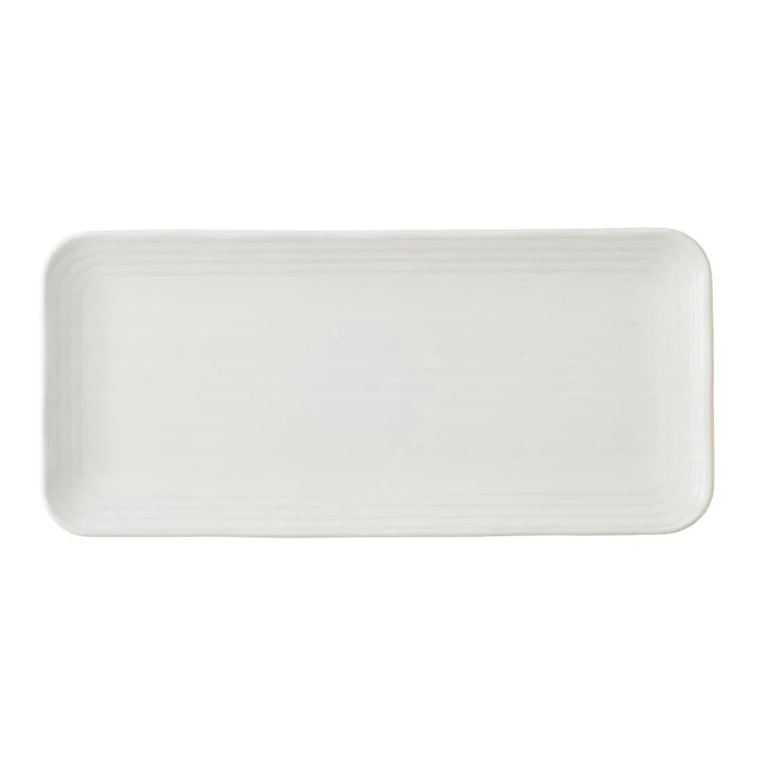 CU679 Churchill Dudson Harvest Norse White Organic Coupe Rect Platter 350 x 159mm (Pack of 6) - JD Catering Equipment Solutions Ltd
