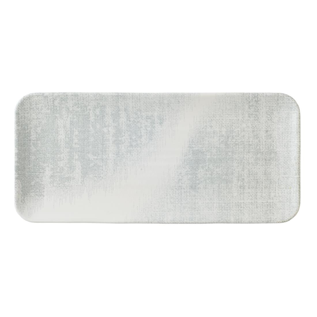 CU689 Churchill Makers Collection Jute Grey Organic Coupe Rectangle Platter 349 x 159mm (Pack of 6) JD Catering Equipment Solutions Ltd