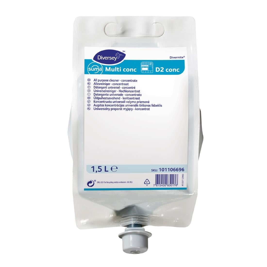 CU690 Diversey Suma D2 Multi-Purpose Cleaner Concentrate 1.5Ltr JD Catering Equipment Solutions Ltd