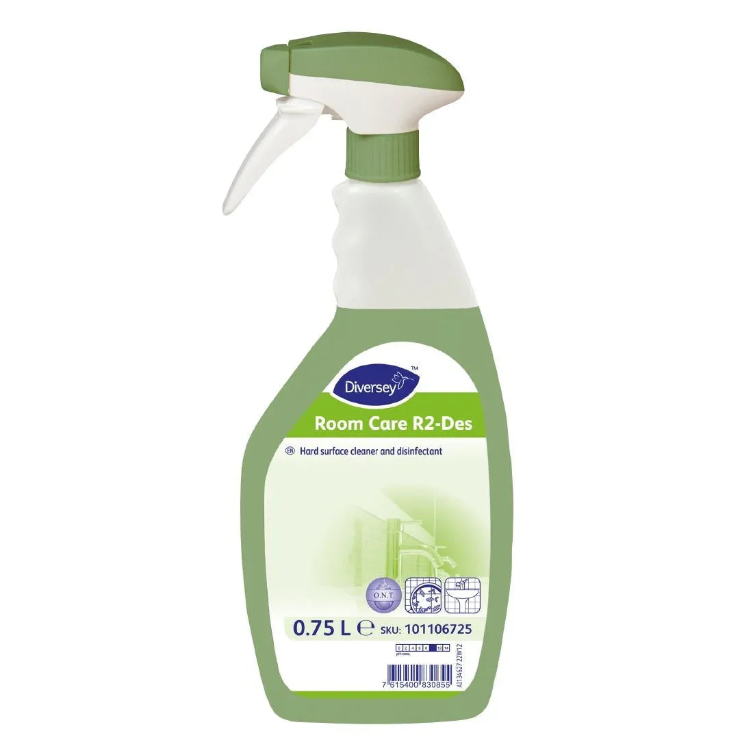 CU691 Diversey Room Care R2-Des Hard Surface Cleaner and Disinfectant Ready To Use 750ml - JD Catering Equipment Solutions Ltd