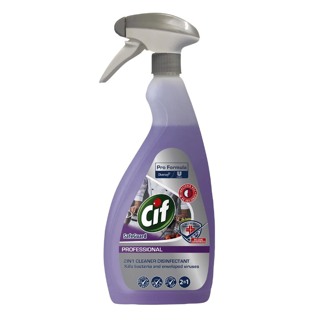 CU694 Cif Pro-Formula 2in1 Kitchen Cleaner Disinfectant Ready To Use 750ml JD Catering Equipment Solutions Ltd