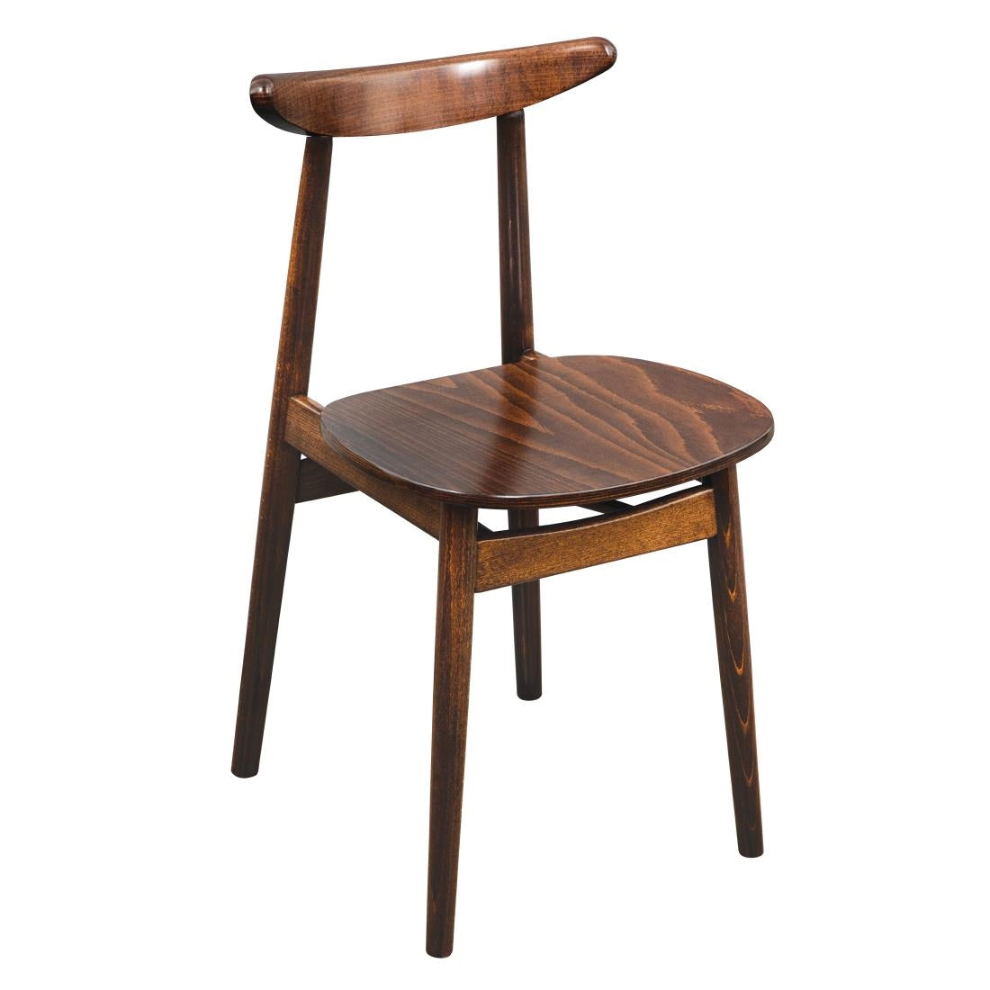 CW008 Fameg Walnut Cowhorn Side Chair (Pack of 2) JD Catering Equipment Solutions Ltd