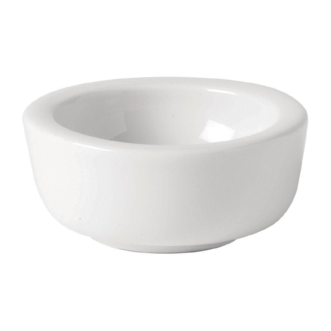 CW265 Utopia Titan Butter Dishes White 65mm (Pack of 6) JD Catering Equipment Solutions Ltd