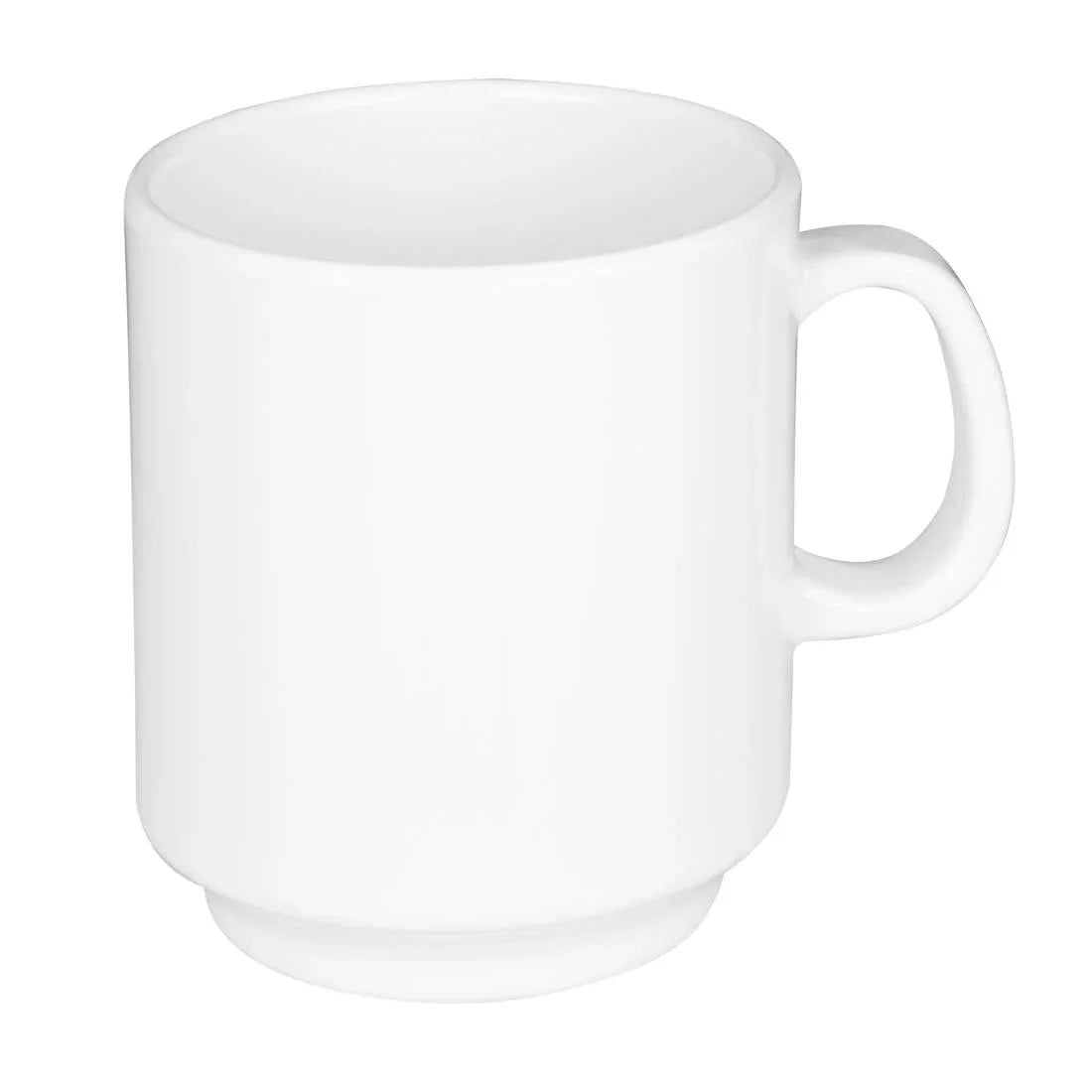 CW290 Kristallon Melamine Mugs White 340ml 12oz (Pack of 6) - JD Catering Equipment Solutions Ltd