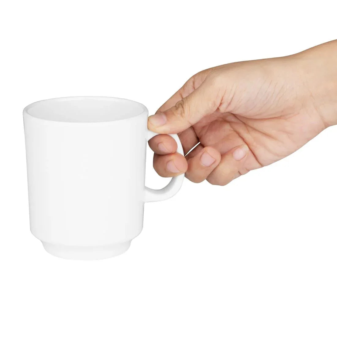 CW290 Kristallon Melamine Mugs White 340ml 12oz (Pack of 6) - JD Catering Equipment Solutions Ltd