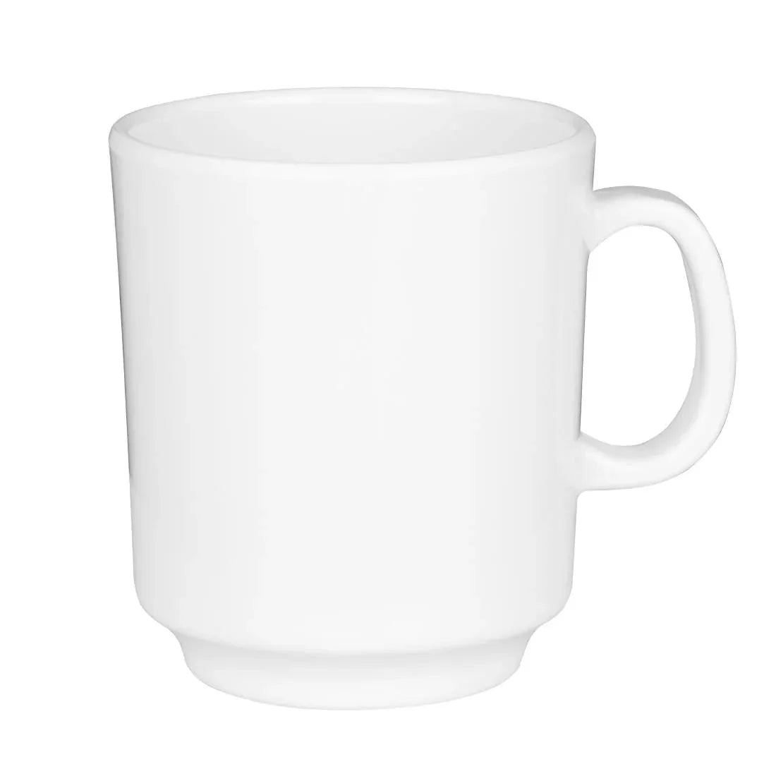 CW290 Kristallon Melamine Mugs White 340ml 12oz (Pack of 6) - JD Catering Equipment Solutions Ltd