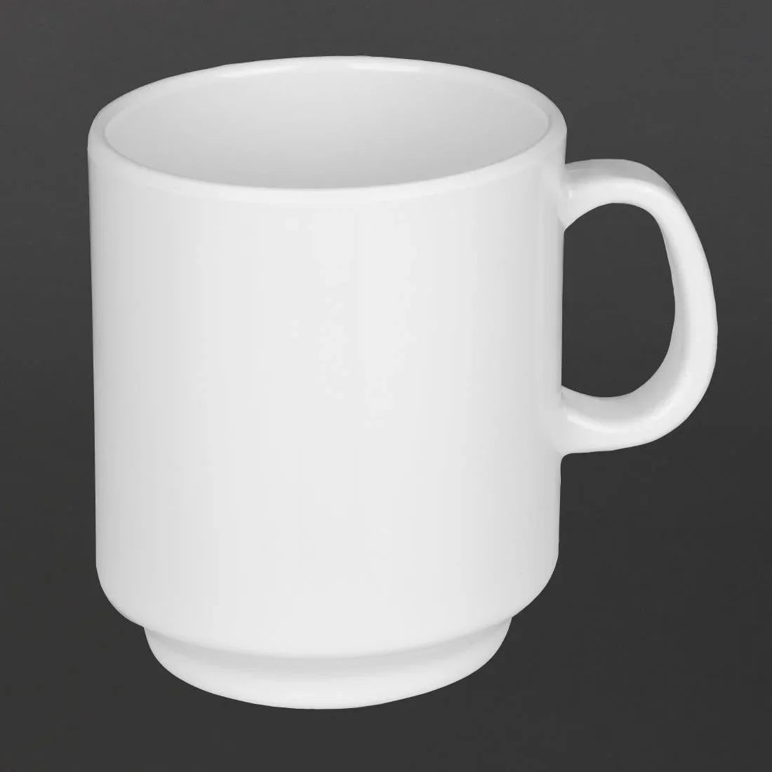 CW290 Kristallon Melamine Mugs White 340ml 12oz (Pack of 6) - JD Catering Equipment Solutions Ltd