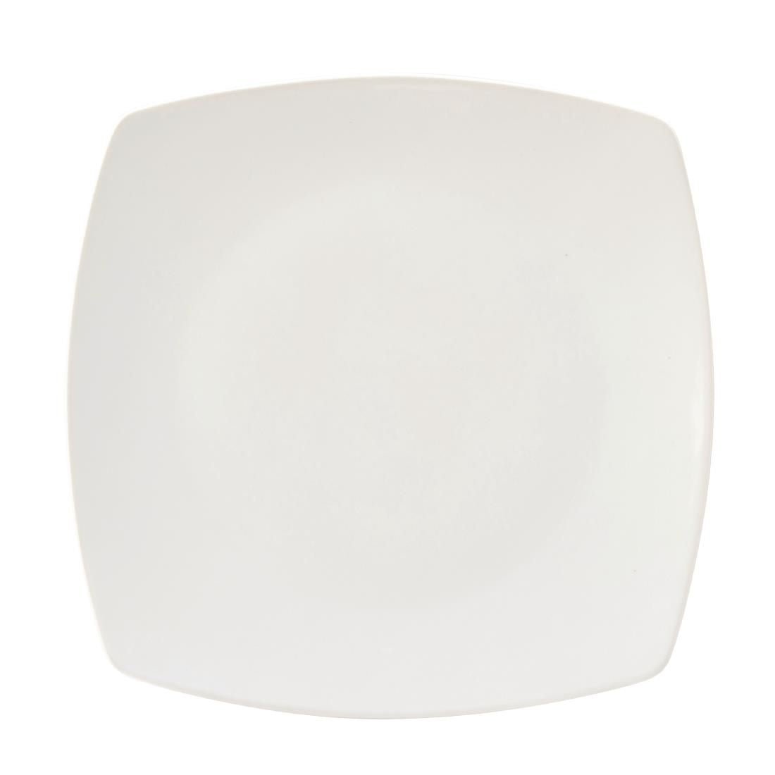 CW347 Utopia Titan Rounded Square Plates White 270mm (Pack of 6) JD Catering Equipment Solutions Ltd