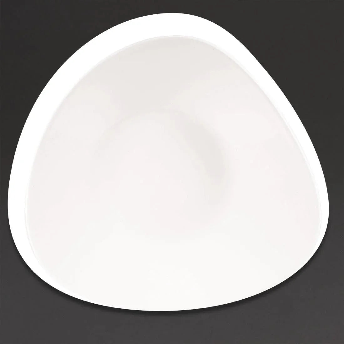 CW558 Churchill Lotus Triangular Shallow Bowls White 238mm (Pack of 12) - JD Catering Equipment Solutions Ltd