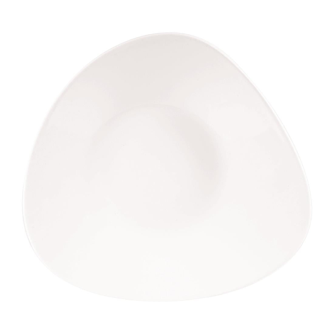 CW558 Churchill Lotus Triangular Shallow Bowls White 238mm (Pack of 12) JD Catering Equipment Solutions Ltd