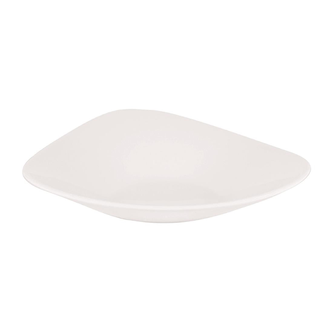 CW558 Churchill Lotus Triangular Shallow Bowls White 238mm (Pack of 12) JD Catering Equipment Solutions Ltd