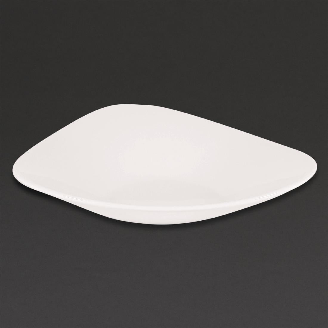 CW558 Churchill Lotus Triangular Shallow Bowls White 238mm (Pack of 12) JD Catering Equipment Solutions Ltd