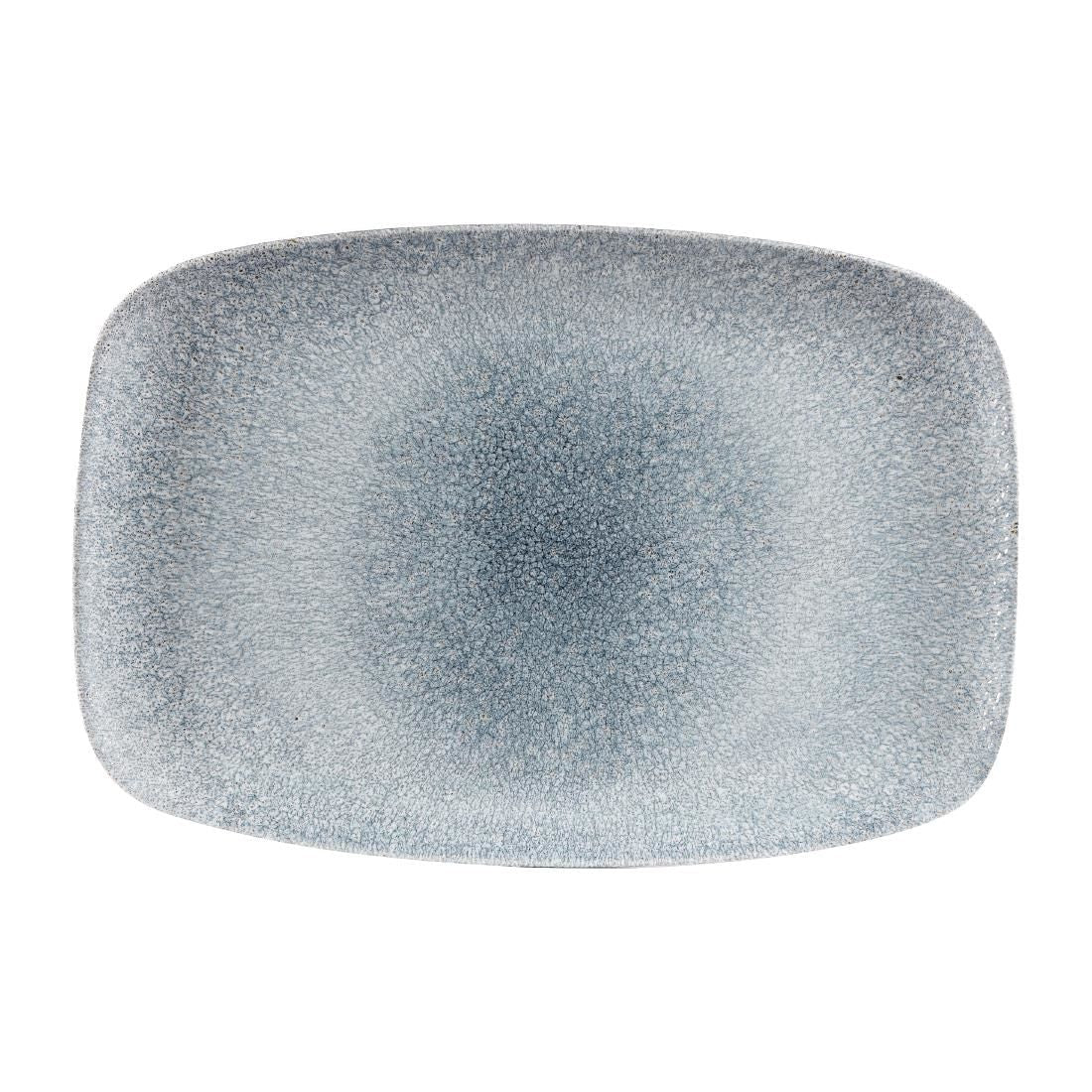 CW560 Churchill Studio Prints Raku Rectangular Plates Topaz Blue 245 x 355mm (Pack of 6) JD Catering Equipment Solutions Ltd