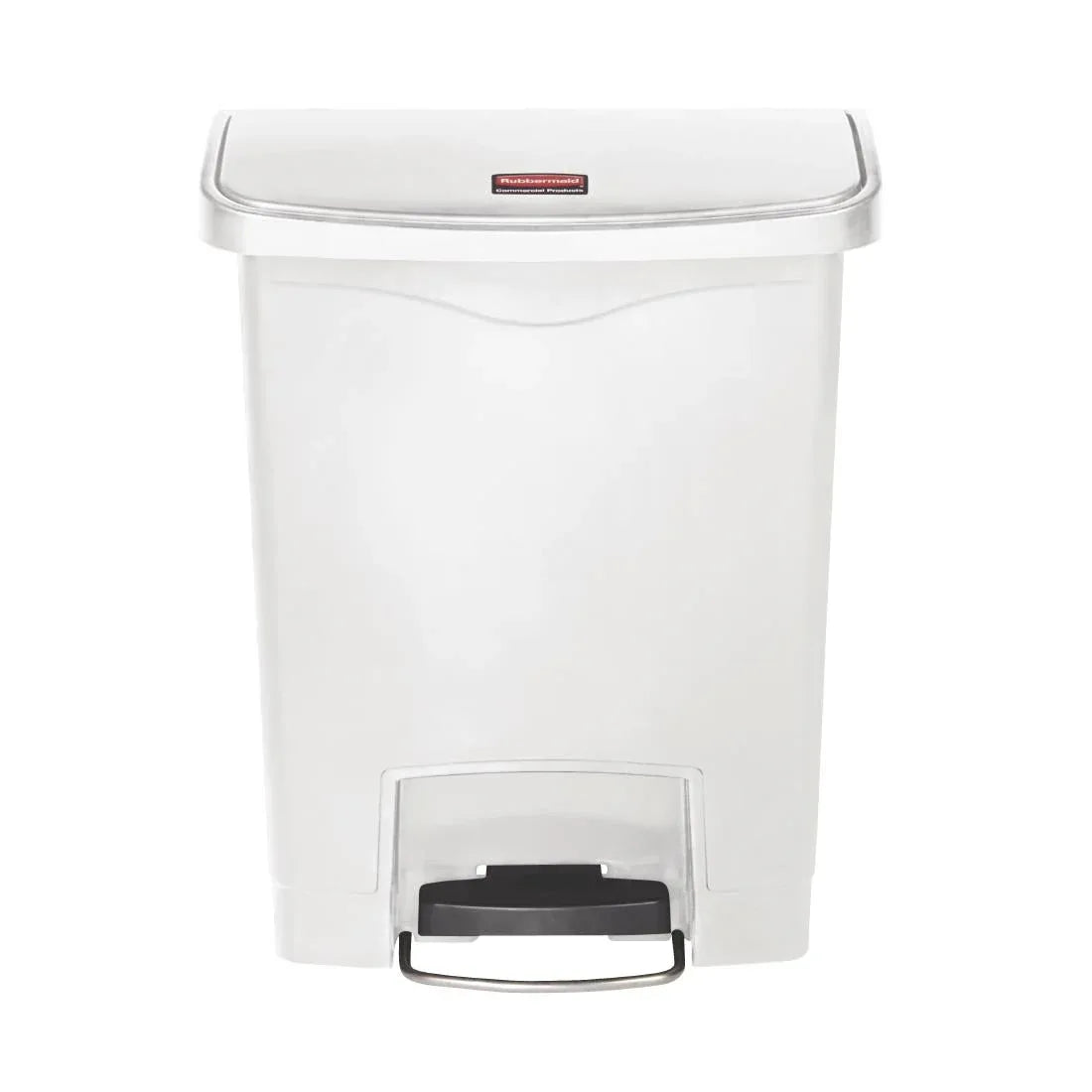 CW582 Rubbermaid Slim Jim Step on Bin Front Pedal 30Ltr White - JD Catering Equipment Solutions Ltd