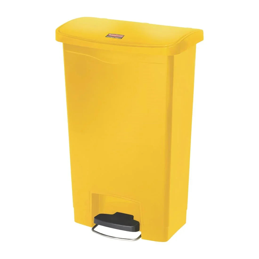 CW585 Rubbermaid Slim Jim Front Step-On Pedal Bin Yellow 50Ltr - JD Catering Equipment Solutions Ltd