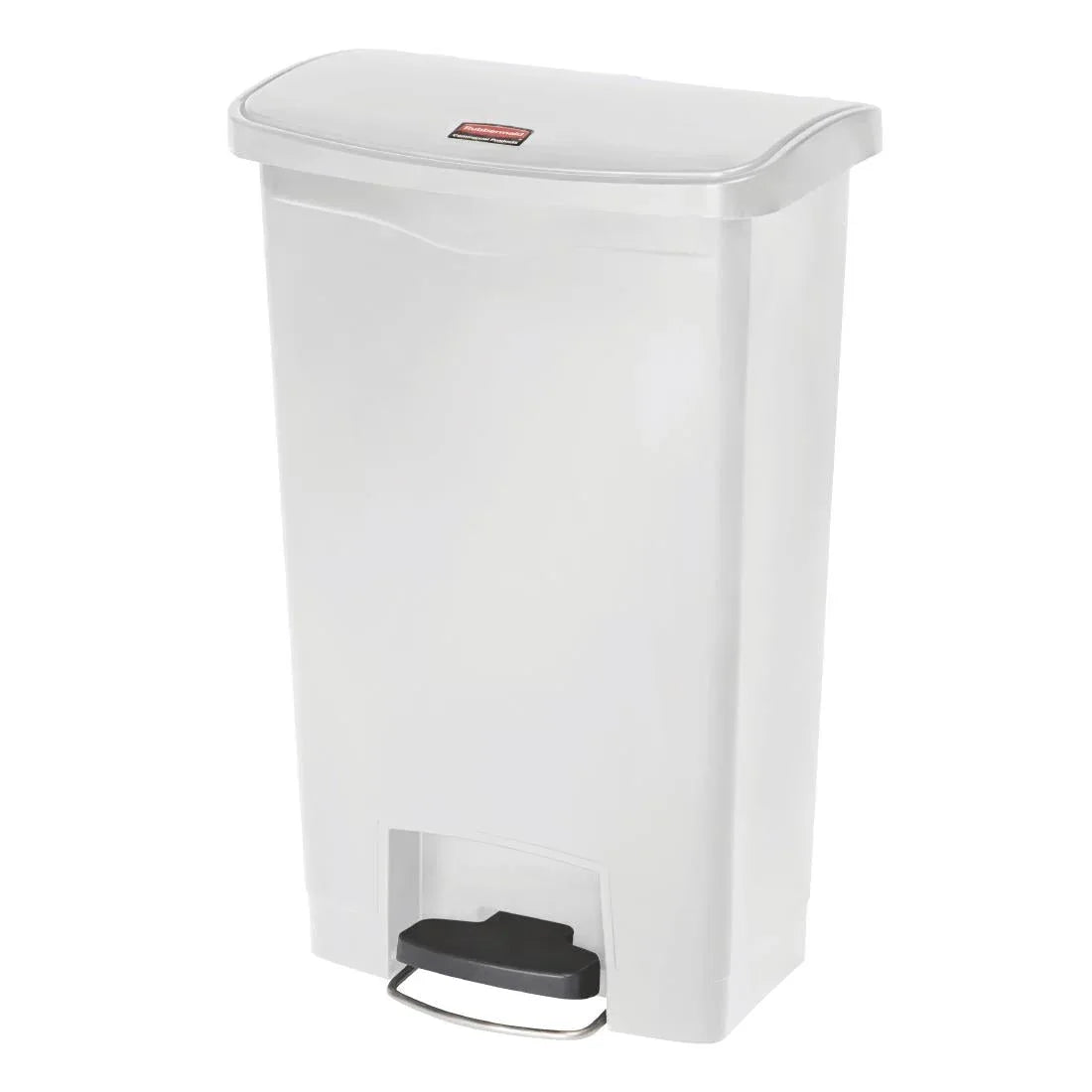 CW586 Rubbermaid Slim Jim Step on Bin Front Pedal 50Ltr White - JD Catering Equipment Solutions Ltd