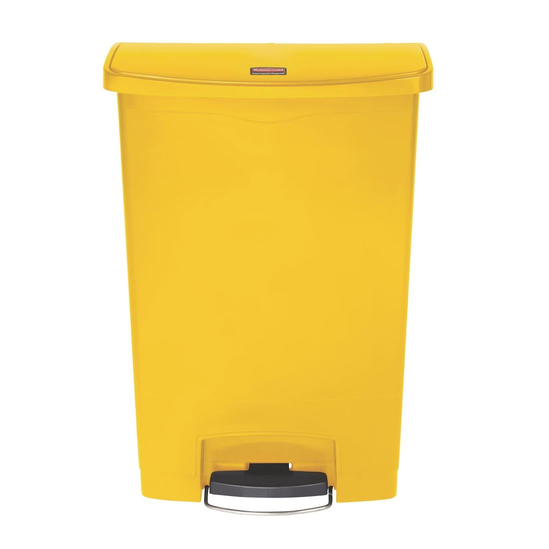 CW593 Rubbermaid Slim Jim Step on Bin Front Pedal 90Ltr Yellow JD Catering Equipment Solutions Ltd