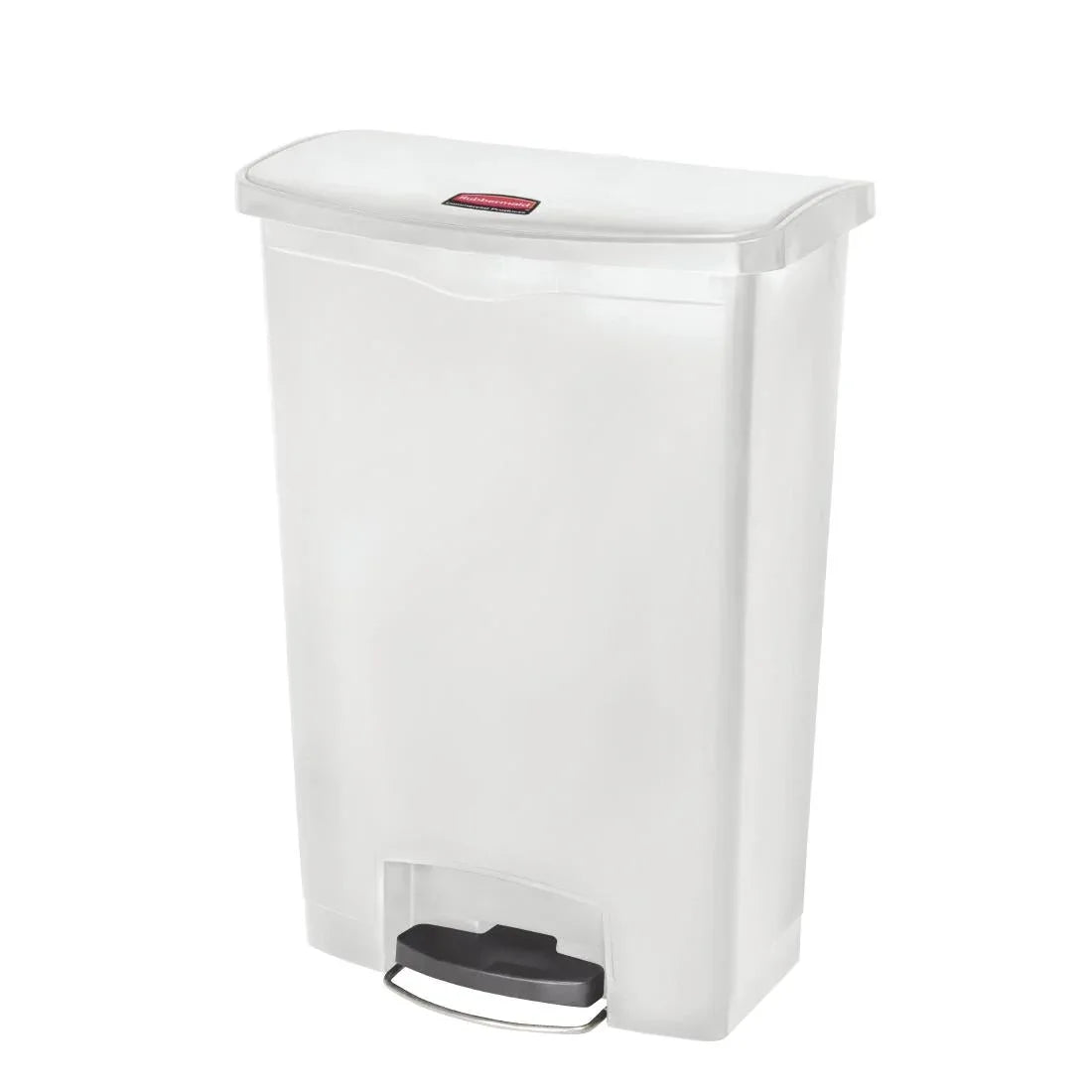 CW594 Rubbermaid Slim Jim Step on Bin Front Pedal 90Ltr White - JD Catering Equipment Solutions Ltd