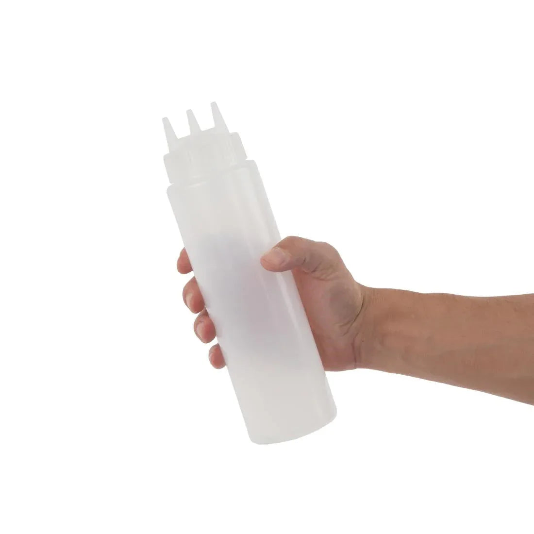 CW725 Vogue Clear 3 Nozzle Squeeze Bottle 24oz - JD Catering Equipment Solutions Ltd