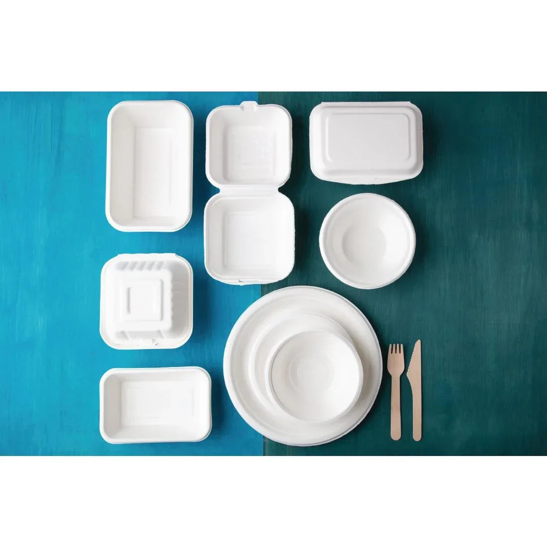 CW905 Fiesta Compostable Bagasse Plates Round 179mm (Pack of 50) - JD Catering Equipment Solutions Ltd