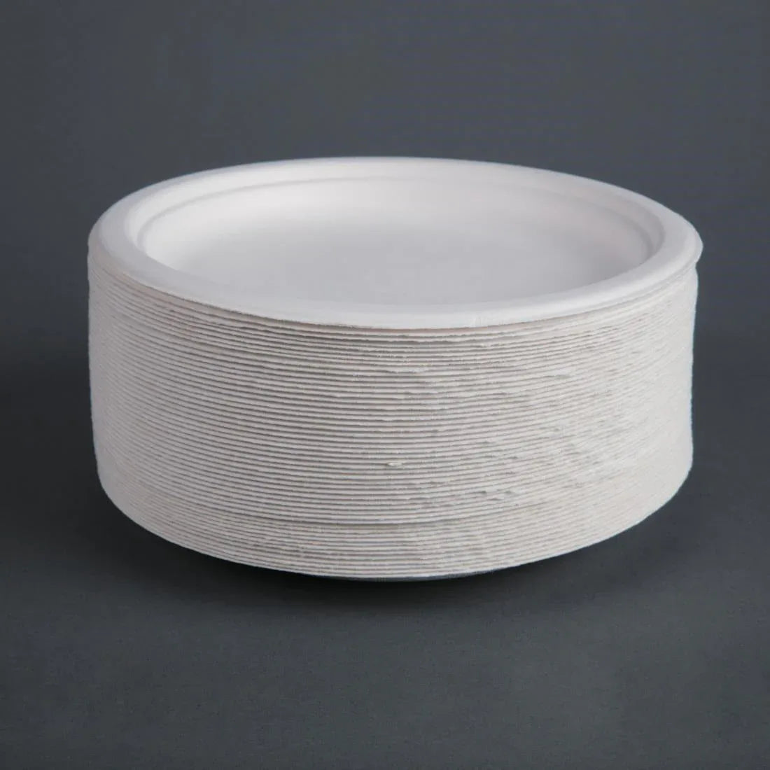CW905 Fiesta Compostable Bagasse Plates Round 179mm (Pack of 50) - JD Catering Equipment Solutions Ltd