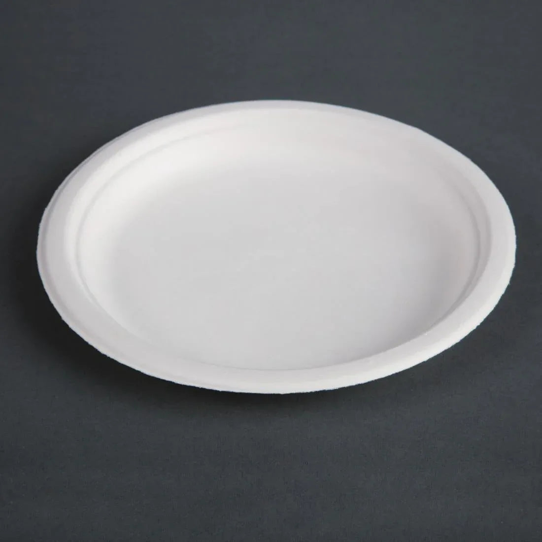 CW905 Fiesta Compostable Bagasse Plates Round 179mm (Pack of 50) - JD Catering Equipment Solutions Ltd