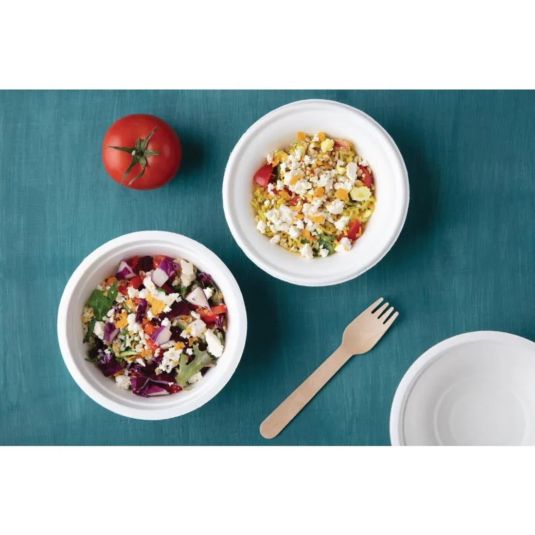 CW906 Fiesta Green Compostable Bagasse Bowls Round 10oz (Pack of 50) - JD Catering Equipment Solutions Ltd