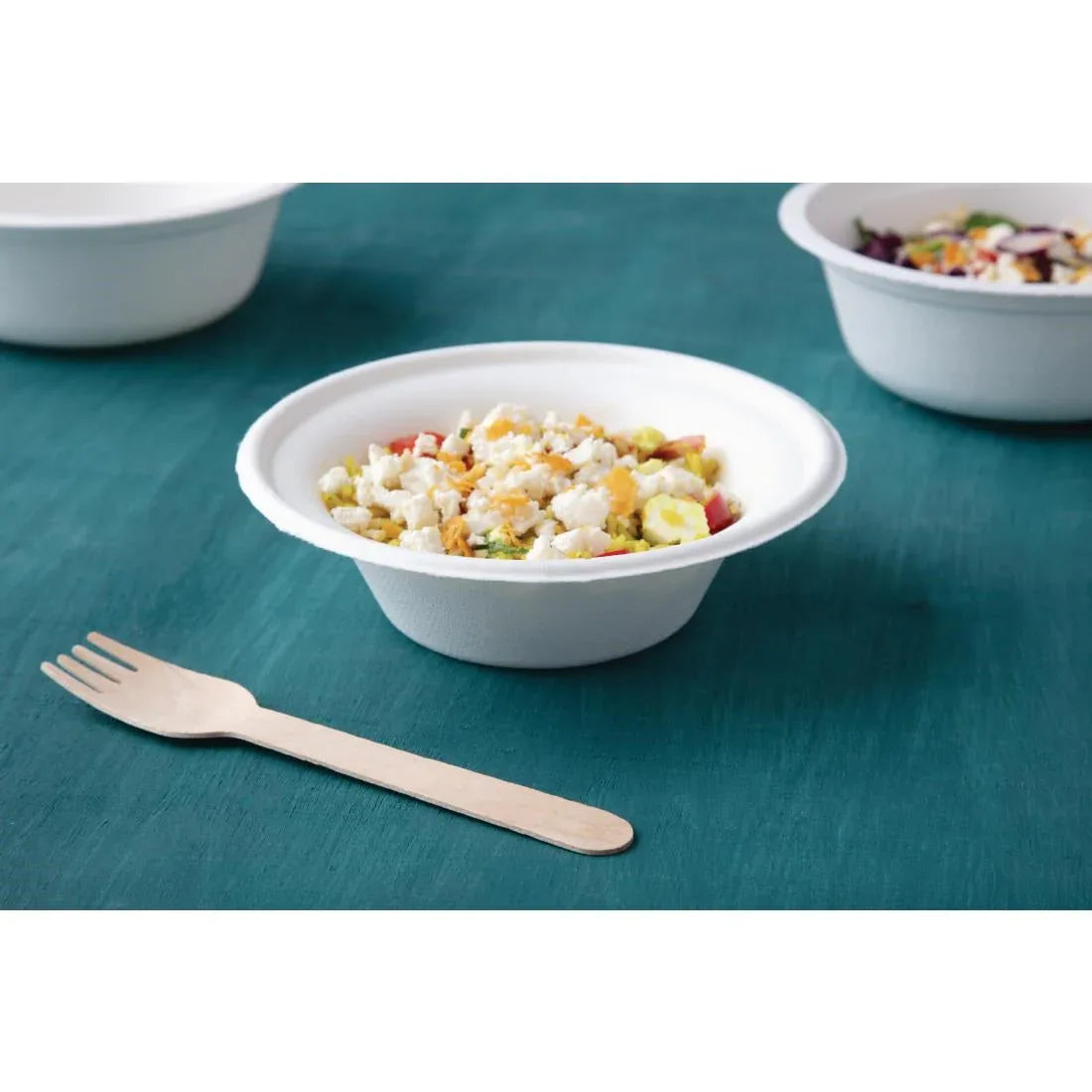 CW906 Fiesta Green Compostable Bagasse Bowls Round 10oz (Pack of 50) - JD Catering Equipment Solutions Ltd