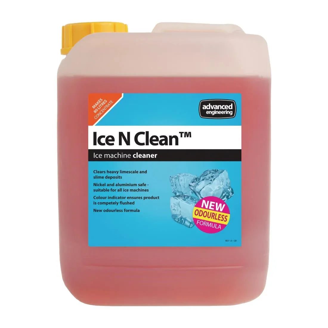 CX026 Ice N Clean Ice Machine Cleaner and Disinfectant Concentrate 5Ltr - JD Catering Equipment Solutions Ltd