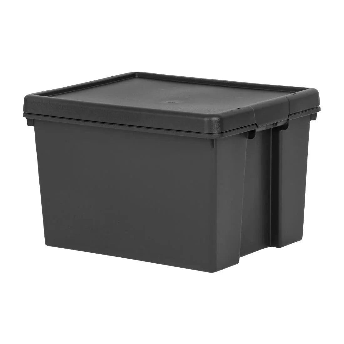 CX093 Wham Bam Recycled Storage Box & Lid Black 45Ltr - JD Catering Equipment Solutions Ltd