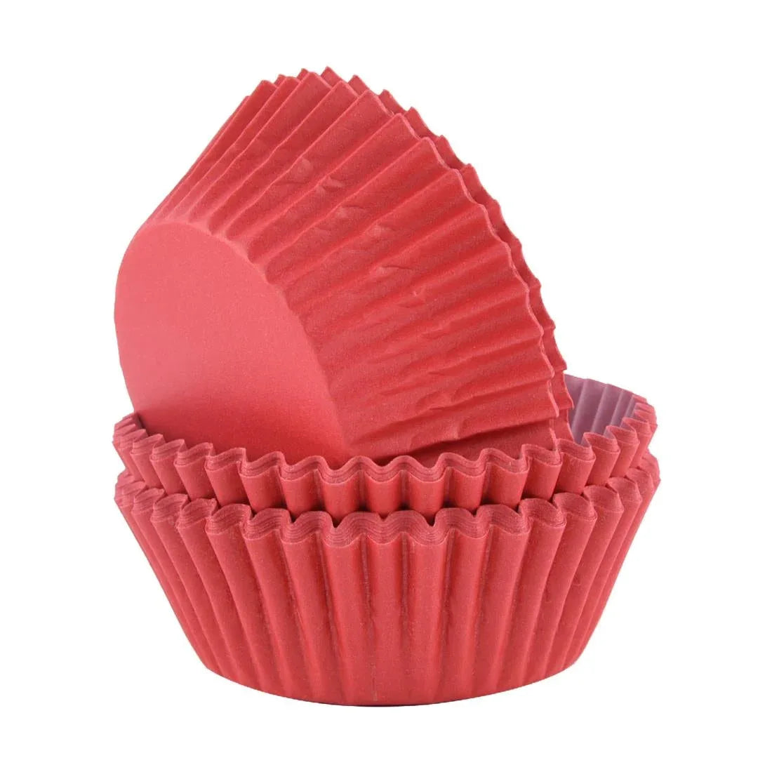CX138 PME Block Colour Cupcake Cases Red, Pack of 60 - JD Catering Equipment Solutions Ltd