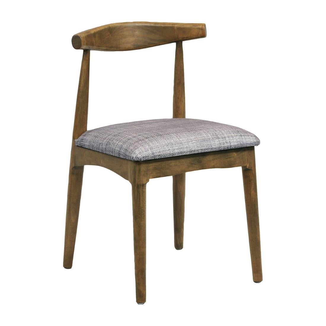 CX436 Austin Dining Chair Weather Oak with Helbeck Charcoal Seat (Pack of 2) JD Catering Equipment Solutions Ltd